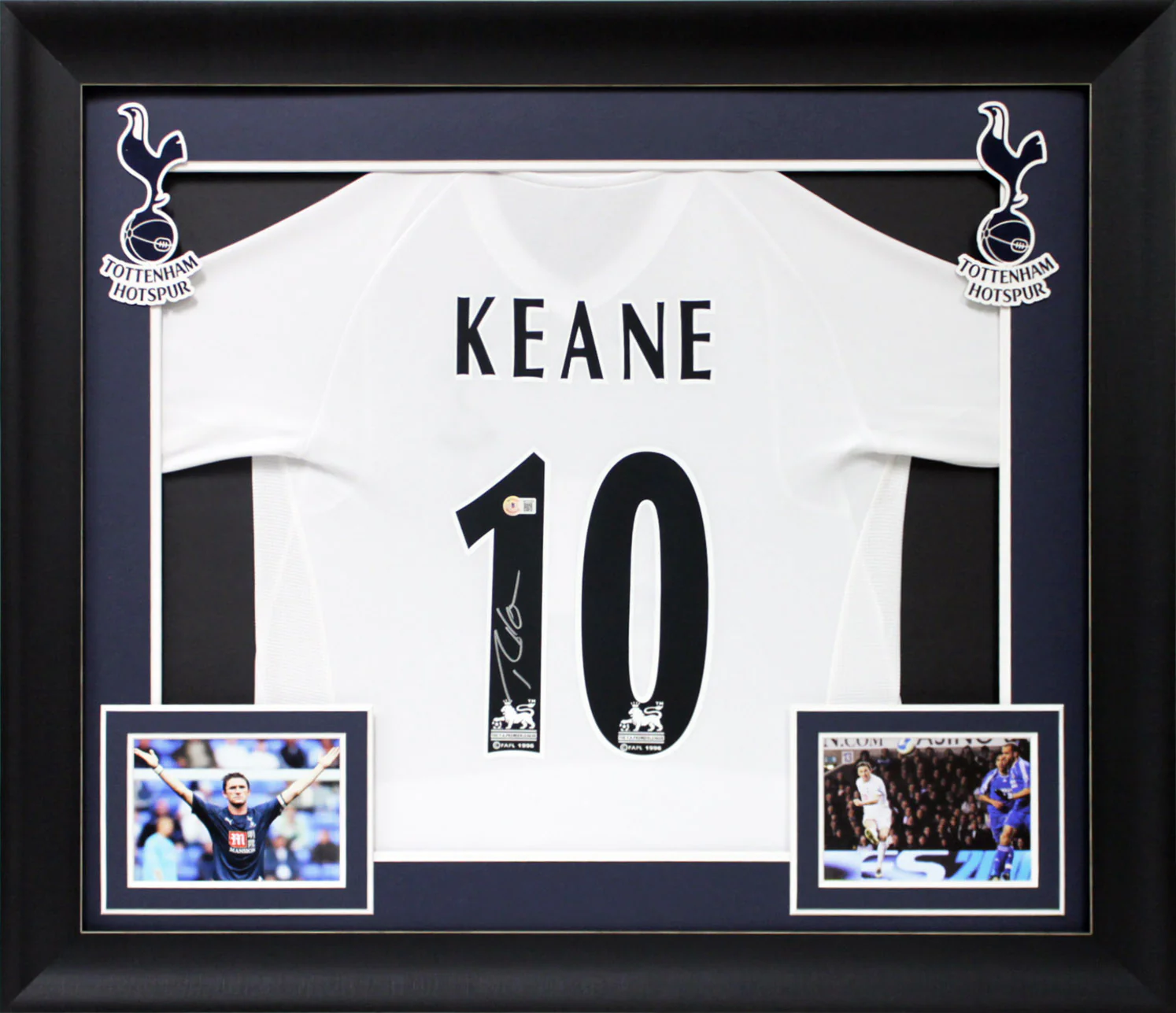 Tottenham Hotspur Robbie Keane Signed White Framed Jersey Autographed BAS - Image 2