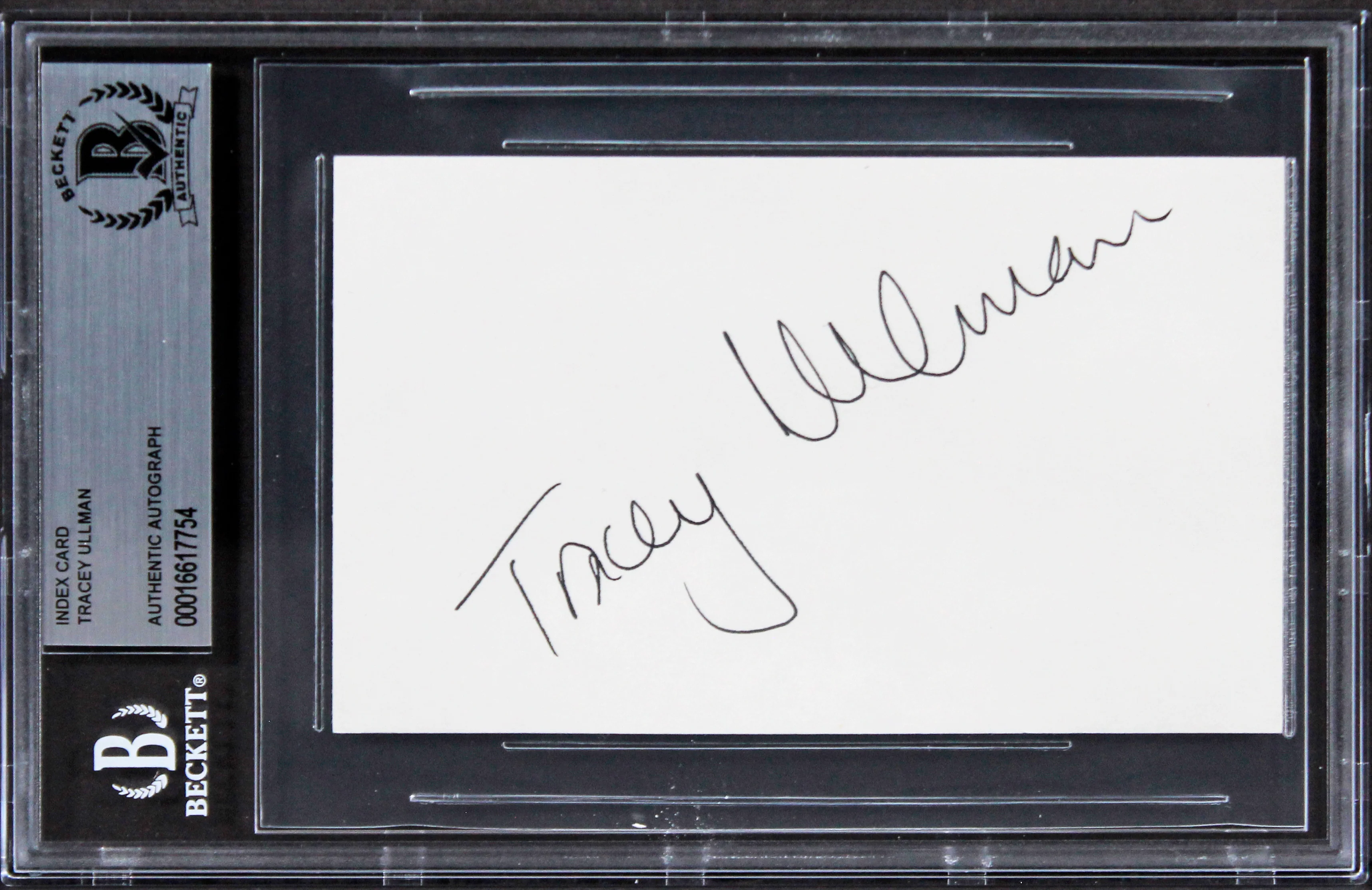Tracey Ullman The Tracey Ullman Show Signed 3x5 Index Card BAS Slabbed - Image 2