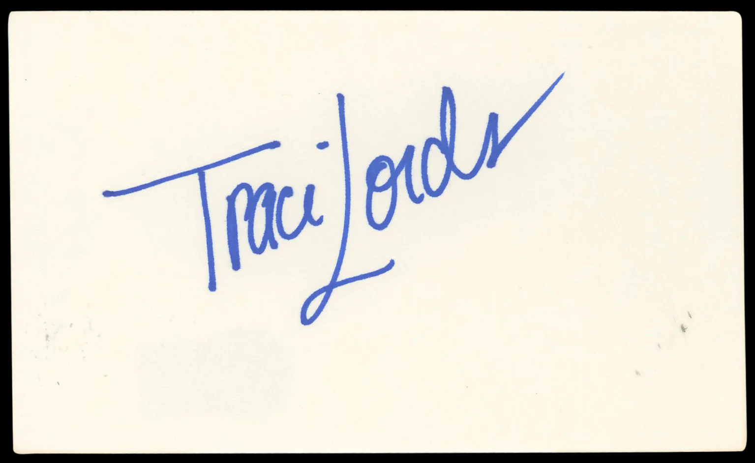 Traci Lords Cry-Baby Authentic Signed 3x5 Index Card Autographed BAS #BN89393 - Image 2