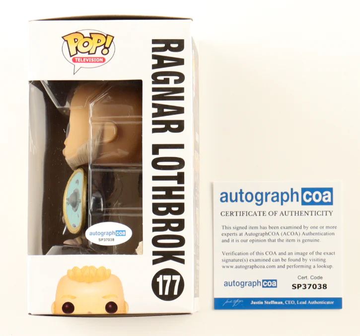 Travis Fimmel Signed "Vikings" #177 Ragnar Lothbrok Funko Pop! Figure - ACOA - Image 2