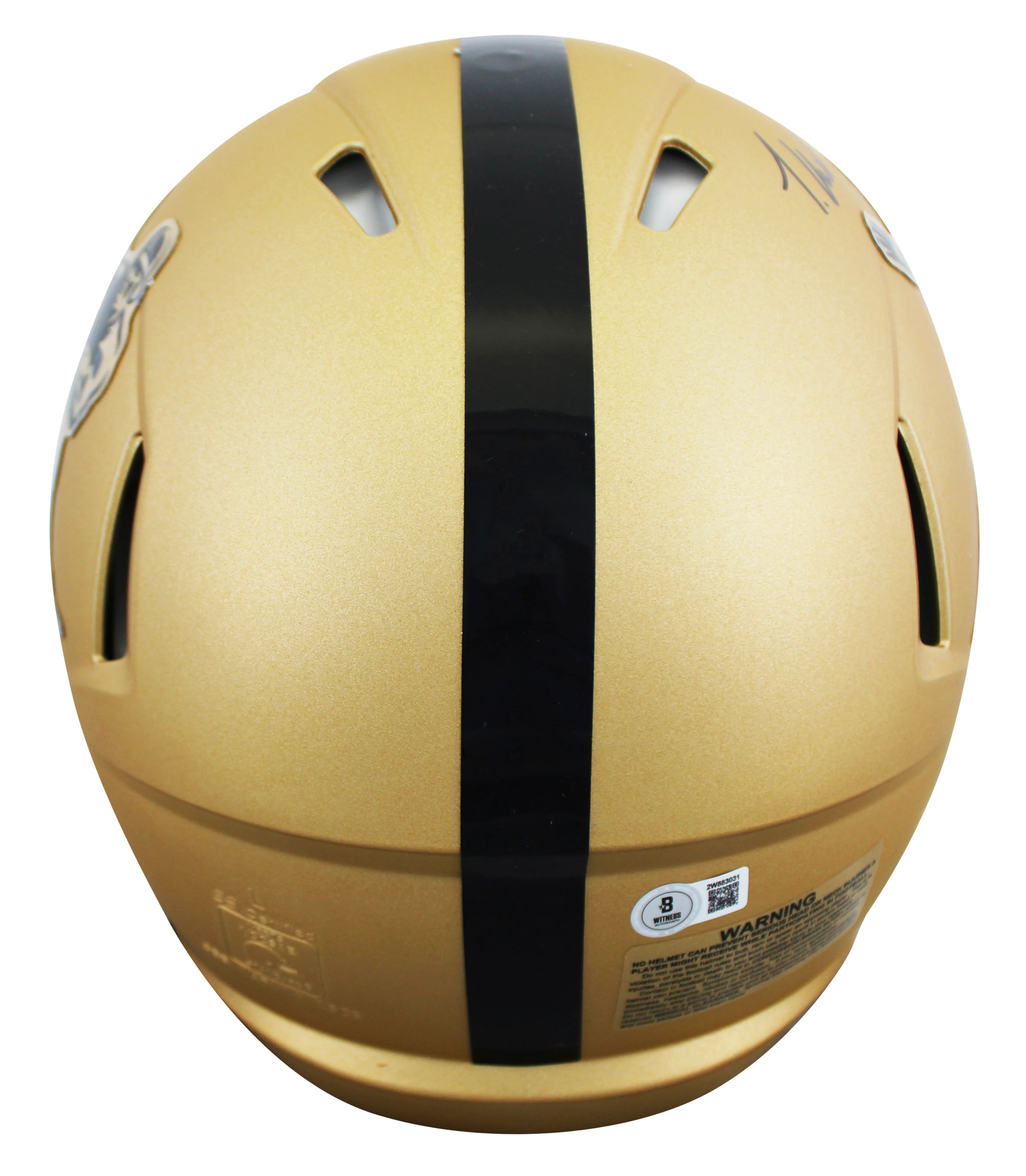Travis Hunter "24 HT" Signed Heisman Logo F/S Speed Proline Helmet W/ Case BAS W - Image 4