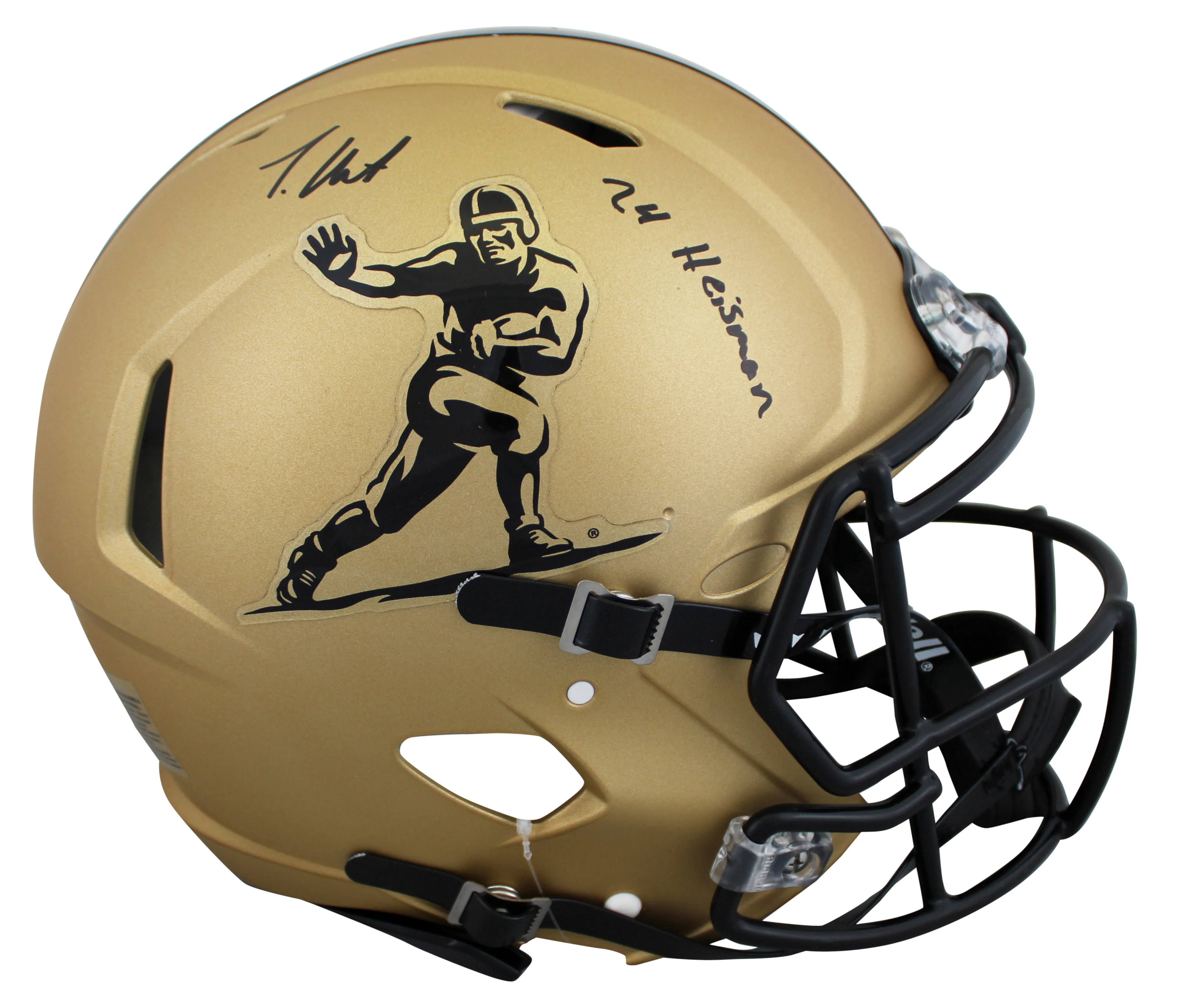 Travis Hunter "24 HT" Signed Heisman Logo Full Size Speed Proline Helmet BAS Wit - Image 2