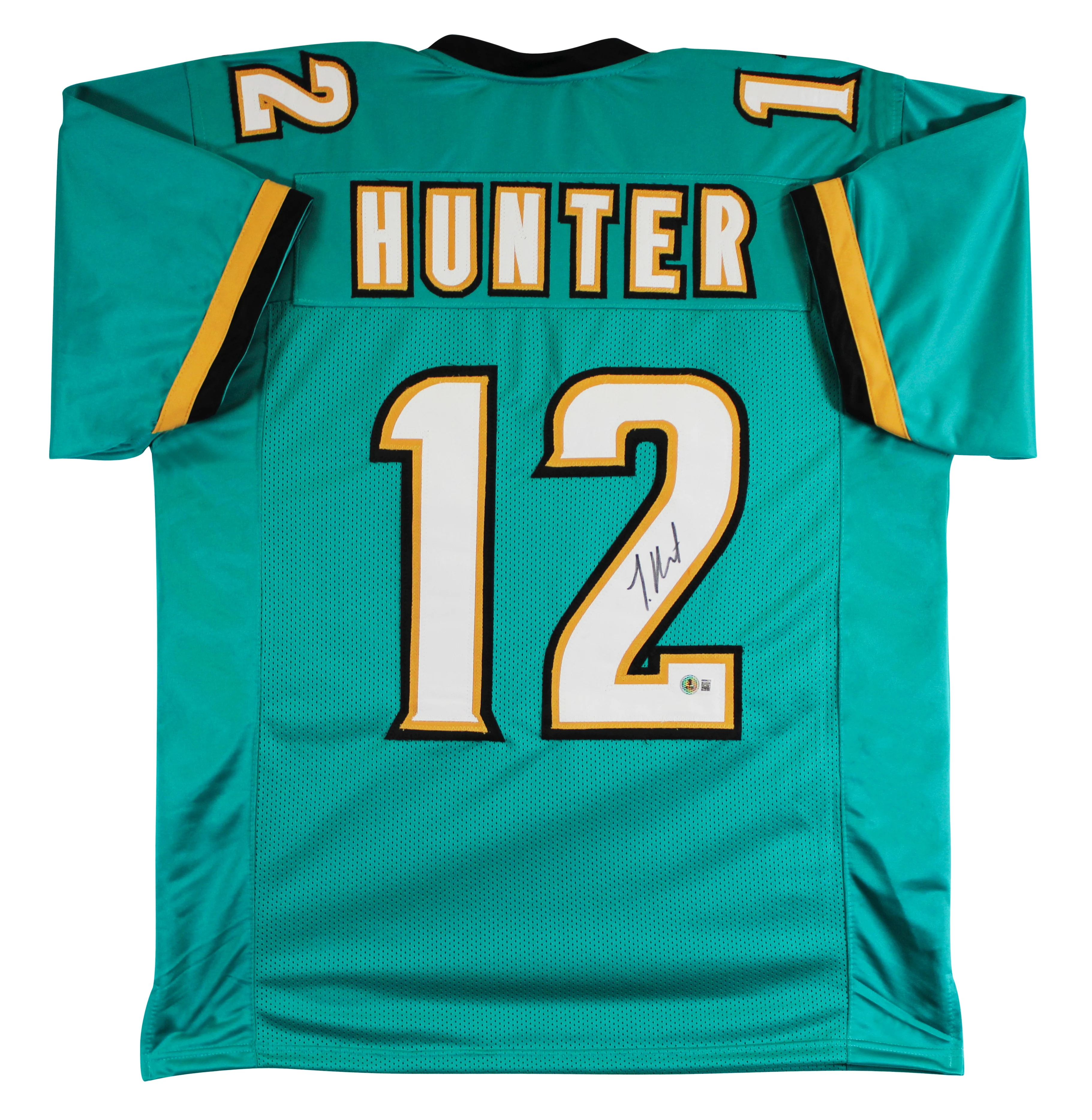 Travis Hunter Authentic Signed Teal Alternate Pro Style Jersey BAS Witnessed - Image 2