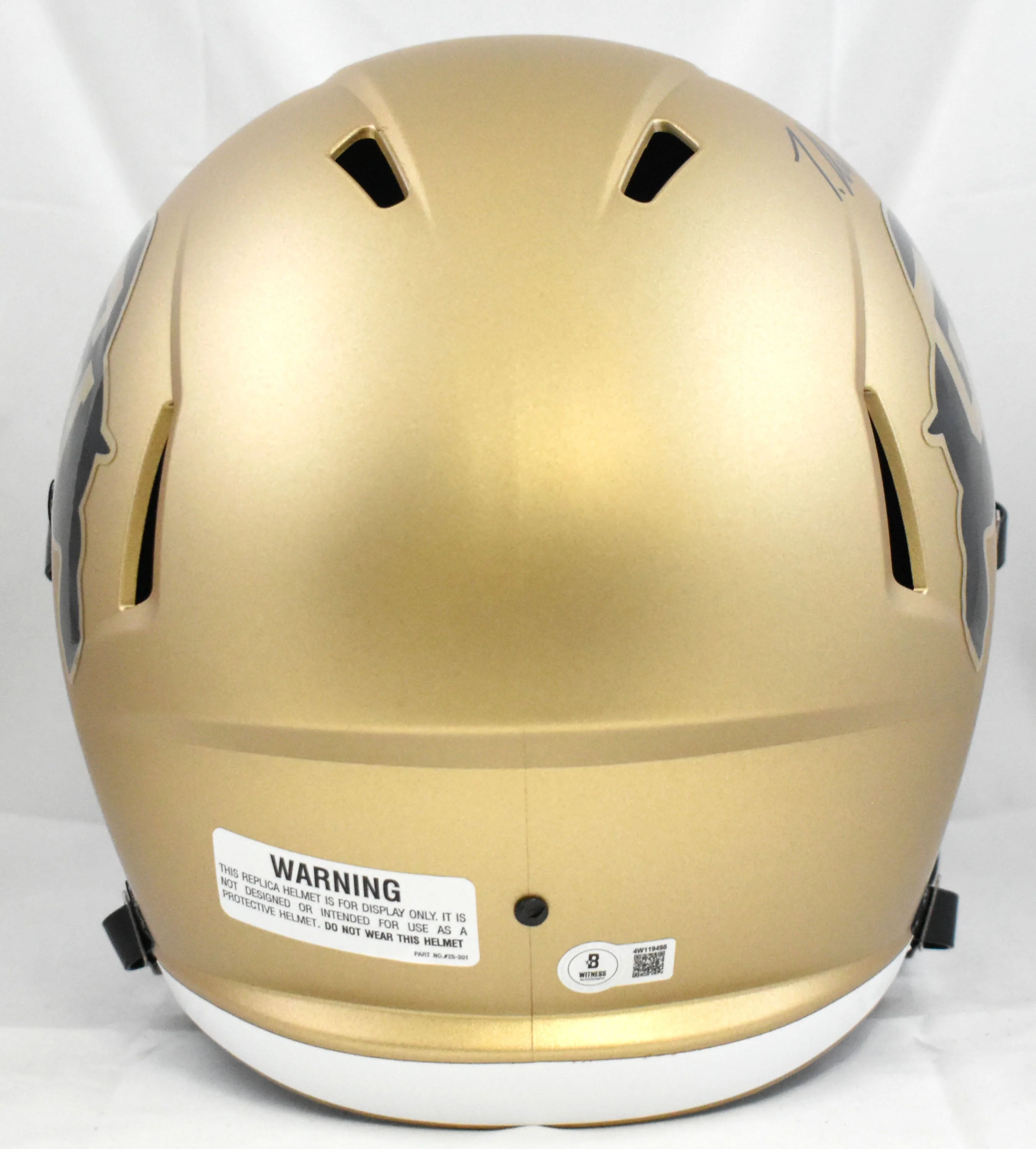 Travis Hunter Autographed Colorado Buffaloes F/S Speed Helmet- Beckett W Holo - Image 4