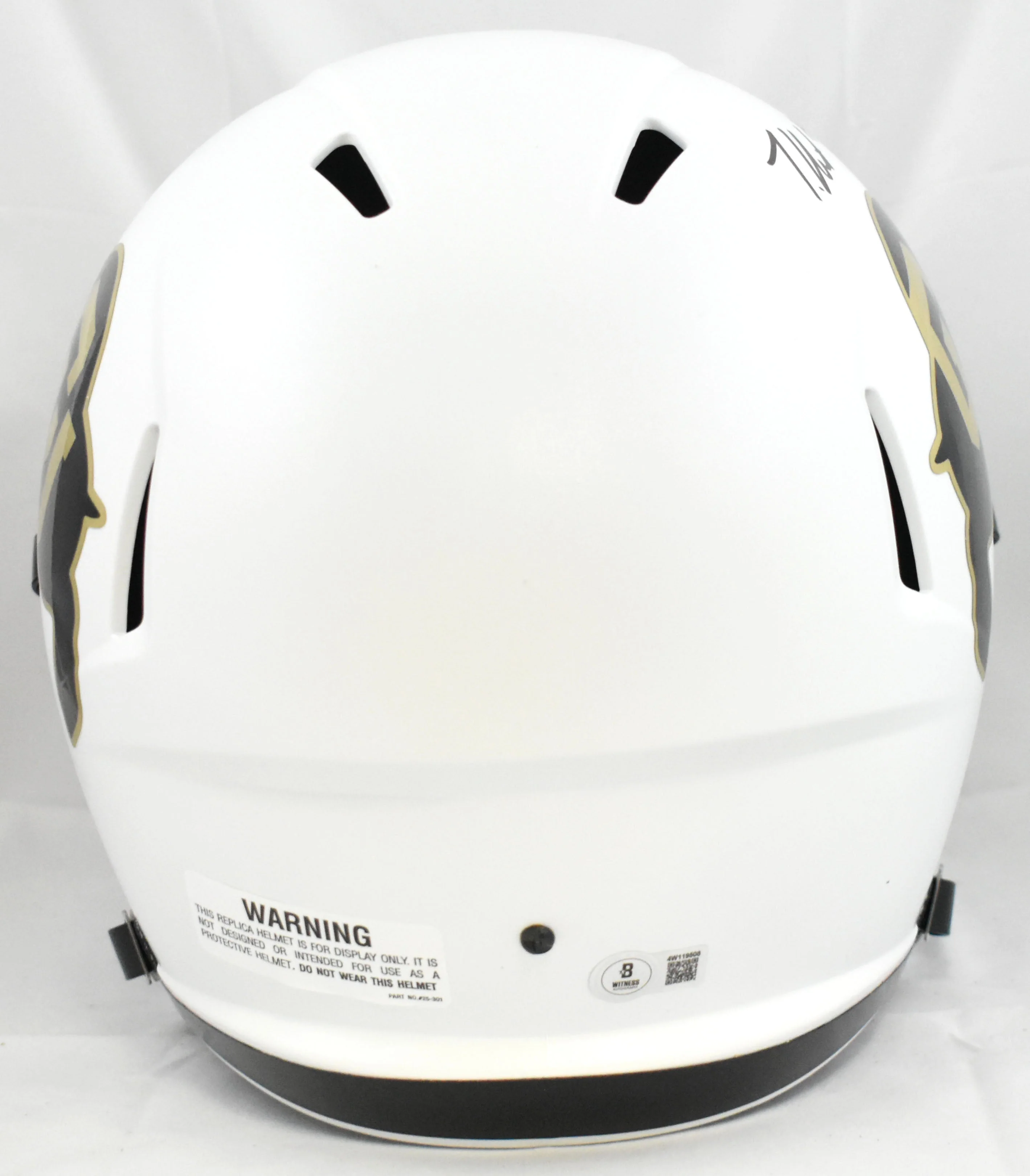 Travis Hunter Signed Colorado Buffaloes F/S White Speed Helmet- Beckett W Holo - Image 4