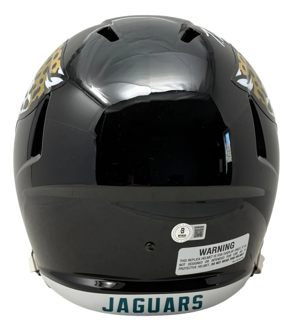 Travis Hunter Signed Jacksonville Jaguars FS Speed Replica Helmet BAS w/ Case - Image 3