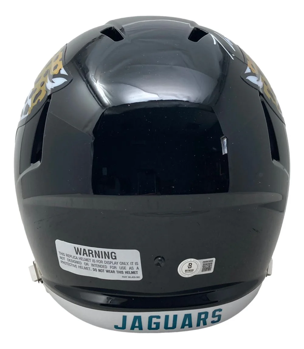 Travis Hunter Signed Jacksonville Jaguars Full Size Speed Replica Helmet BAS - Image 3