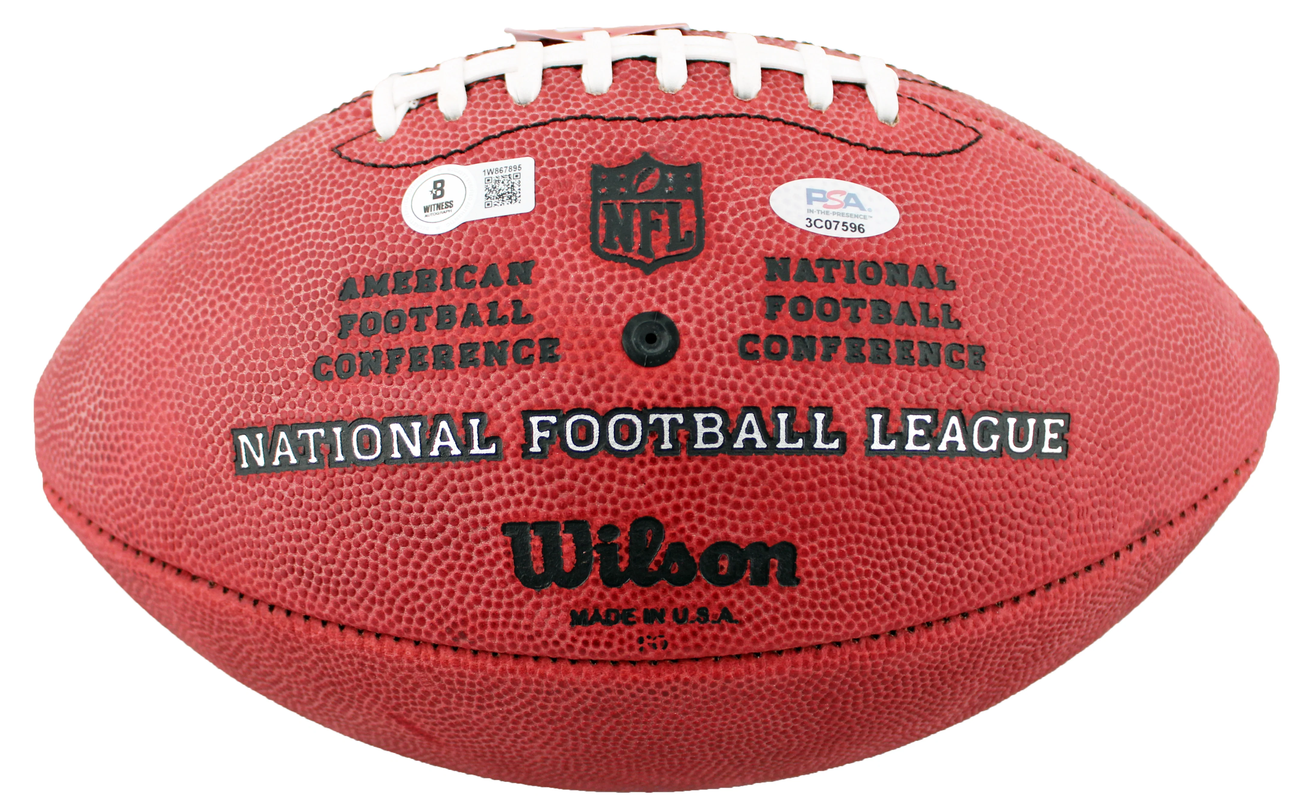 Travis Kelce & Jason Kelce "New Heights" Signed Official "Duke" Nfl Football BAS - Image 5