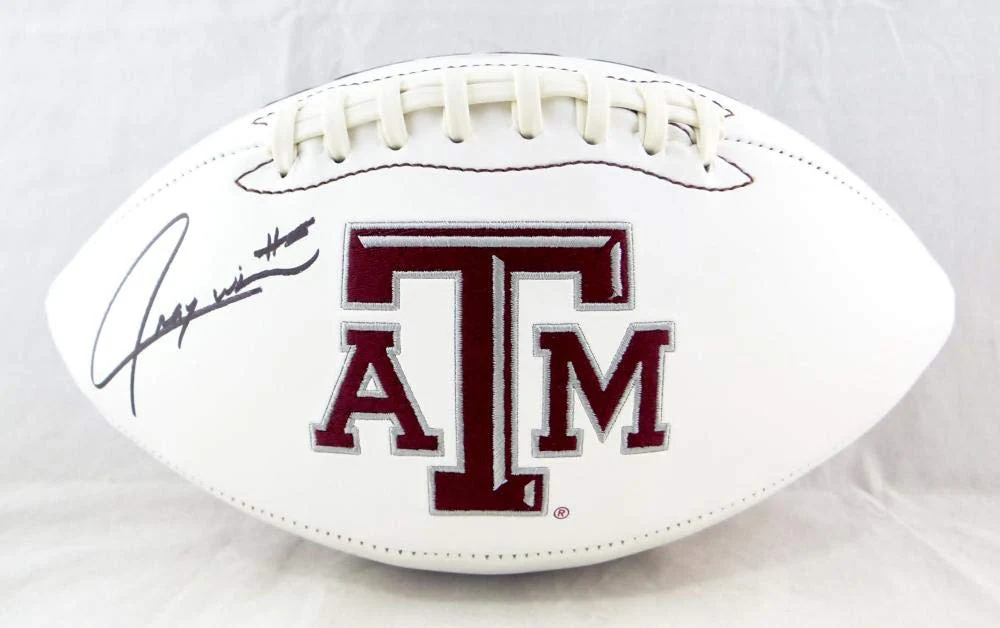 Trayveon Williams Autographed Texas A&M Aggies Logo Football- JSA Witnessed Auth - Image 5
