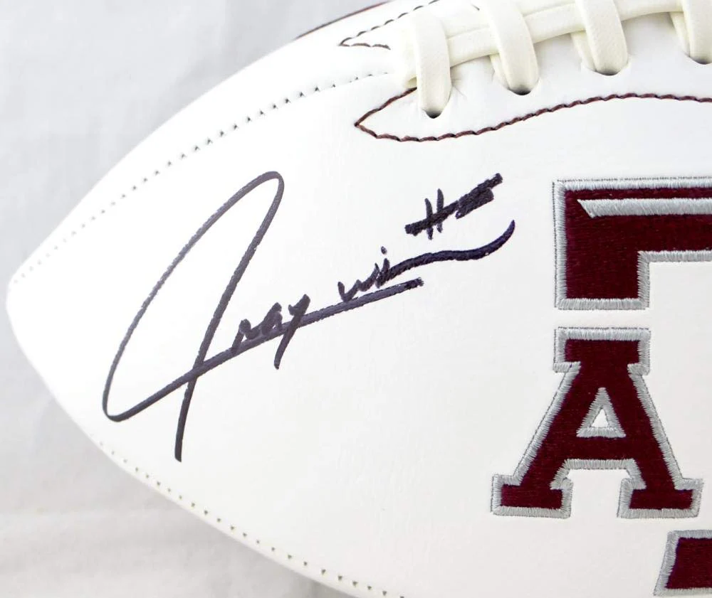 Trayveon Williams Autographed Texas A&M Aggies Logo Football- JSA Witnessed Auth - Image 6
