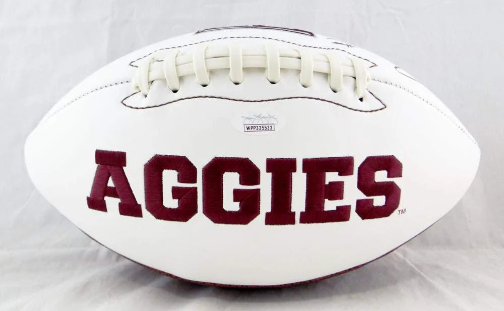 Trayveon Williams Autographed Texas A&M Aggies Logo Football- JSA Witnessed Auth - Image 7