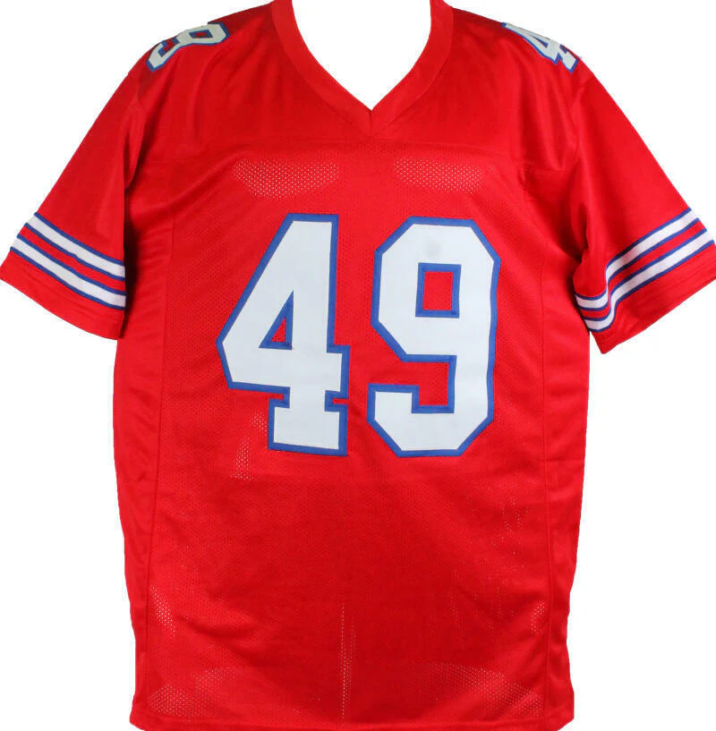 Tremaine Edmunds Autographed Red Pro Style Jersey- Beckett W Hologram *Black - Image 3