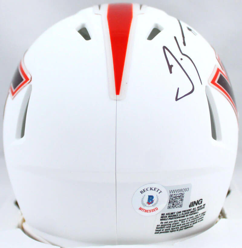 Tremaine Edmunds Autographed Virginia Tech Speed Mini Helmet - Beckett W Holo - Image 3