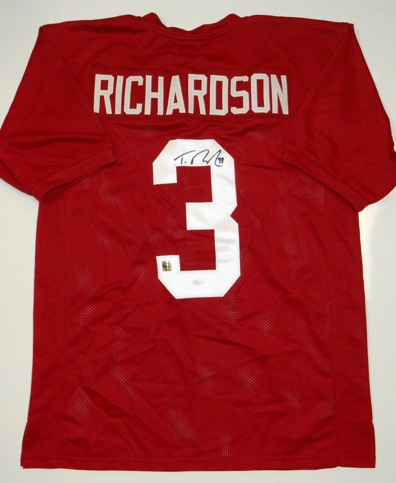Trent Richardson Autographed Maroon College Style Jersey- JSA Authenticated - Image 5