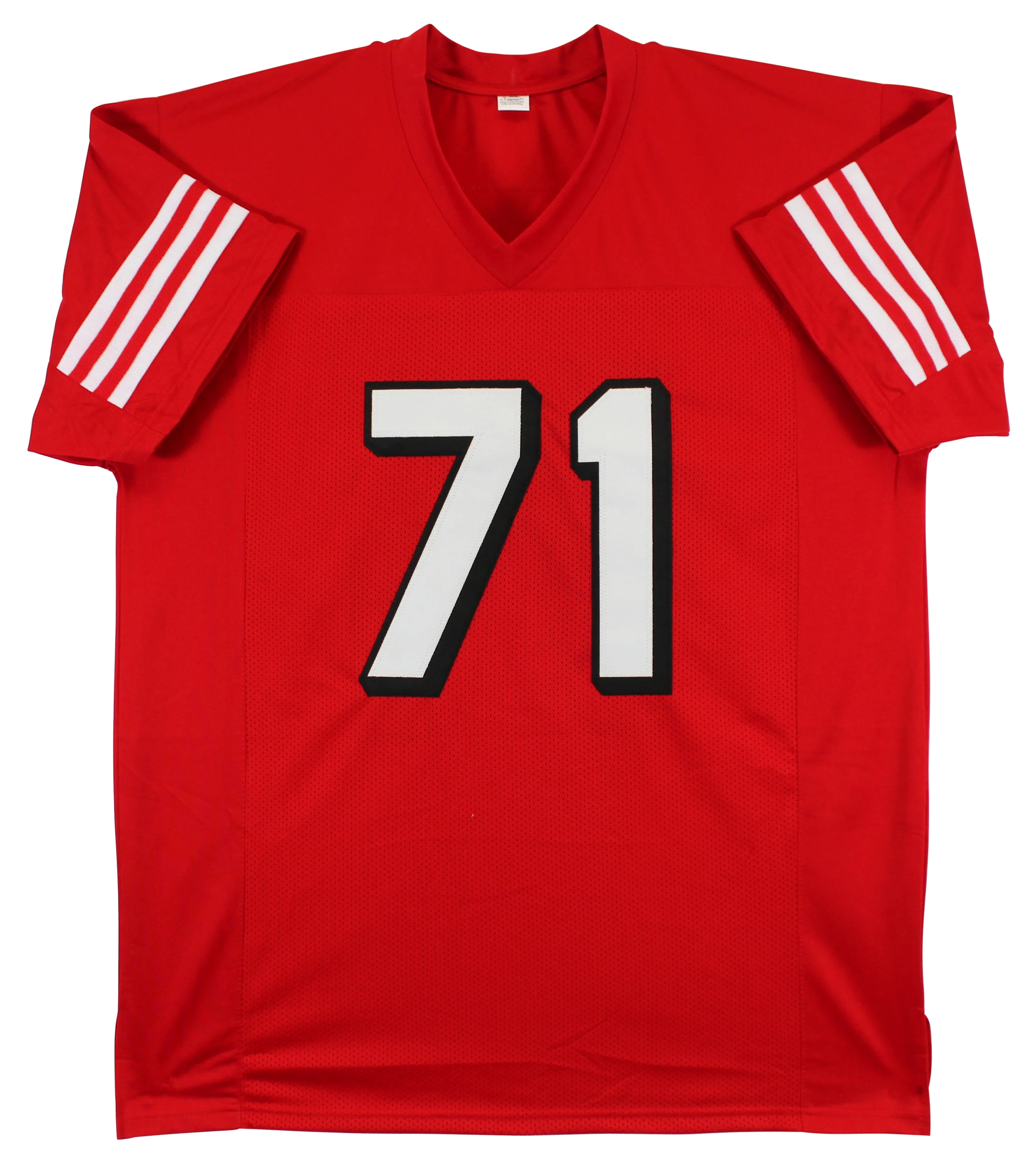 Trent Williams Authentic Signed Red Pro Style Jersey w/ Dropshadow BAS Witness - Image 4