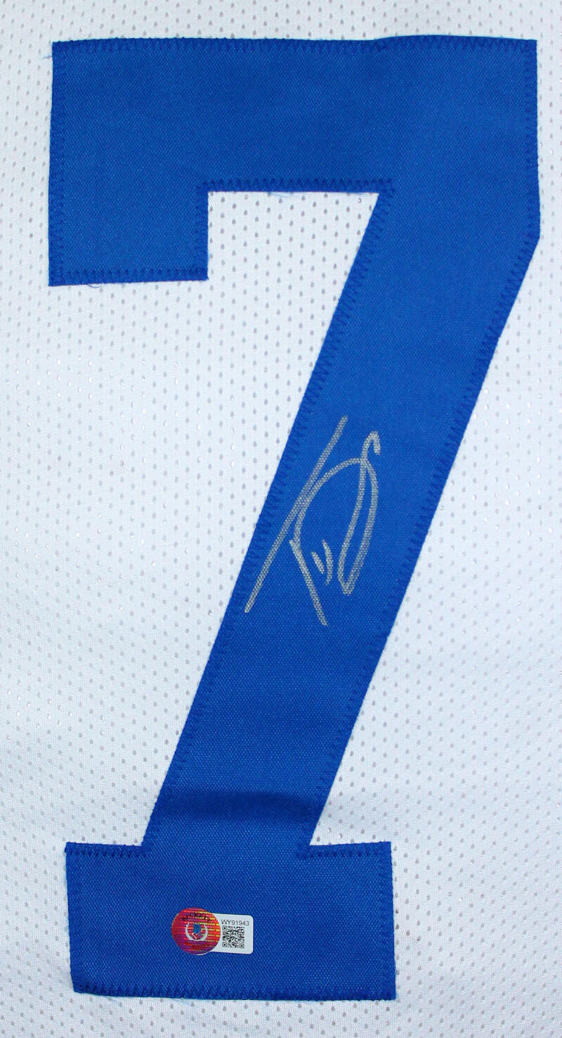 Trevon Diggs Autographed White Pro Style Jersey- Beckett W Hologram *Silver - Image 2