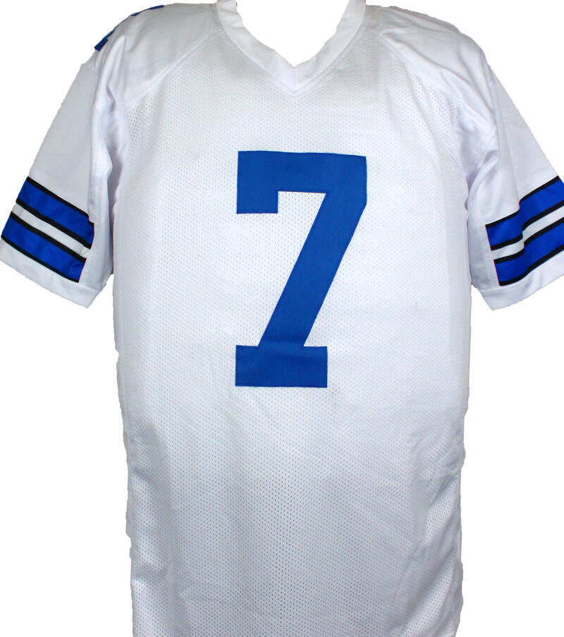 Trevon Diggs Autographed White Pro Style Jersey- Beckett W Hologram *Silver - Image 3