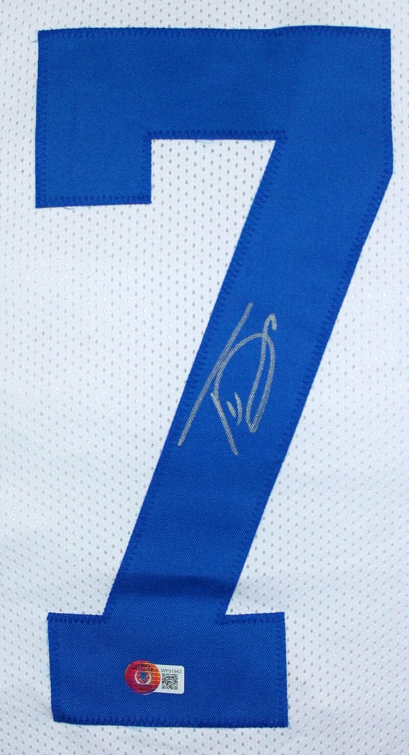Trevon Diggs Autographed White Pro Style Jersey- Beckett W Hologram *Silver - Image 8