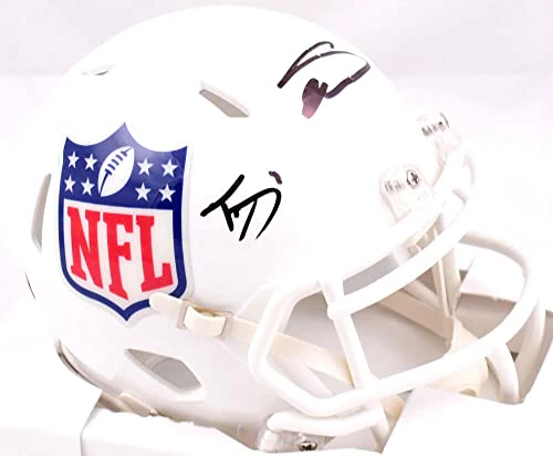 Trevon Diggs Stefon Diggs Autographed NFL Speed Mini Helmet- Beckett W Hologram - Image 7