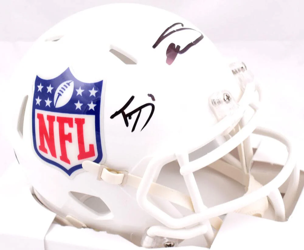 Trevon Diggs Stefon Diggs Autographed NFL Speed Mini Helmet- Beckett W Hologram - Image 8