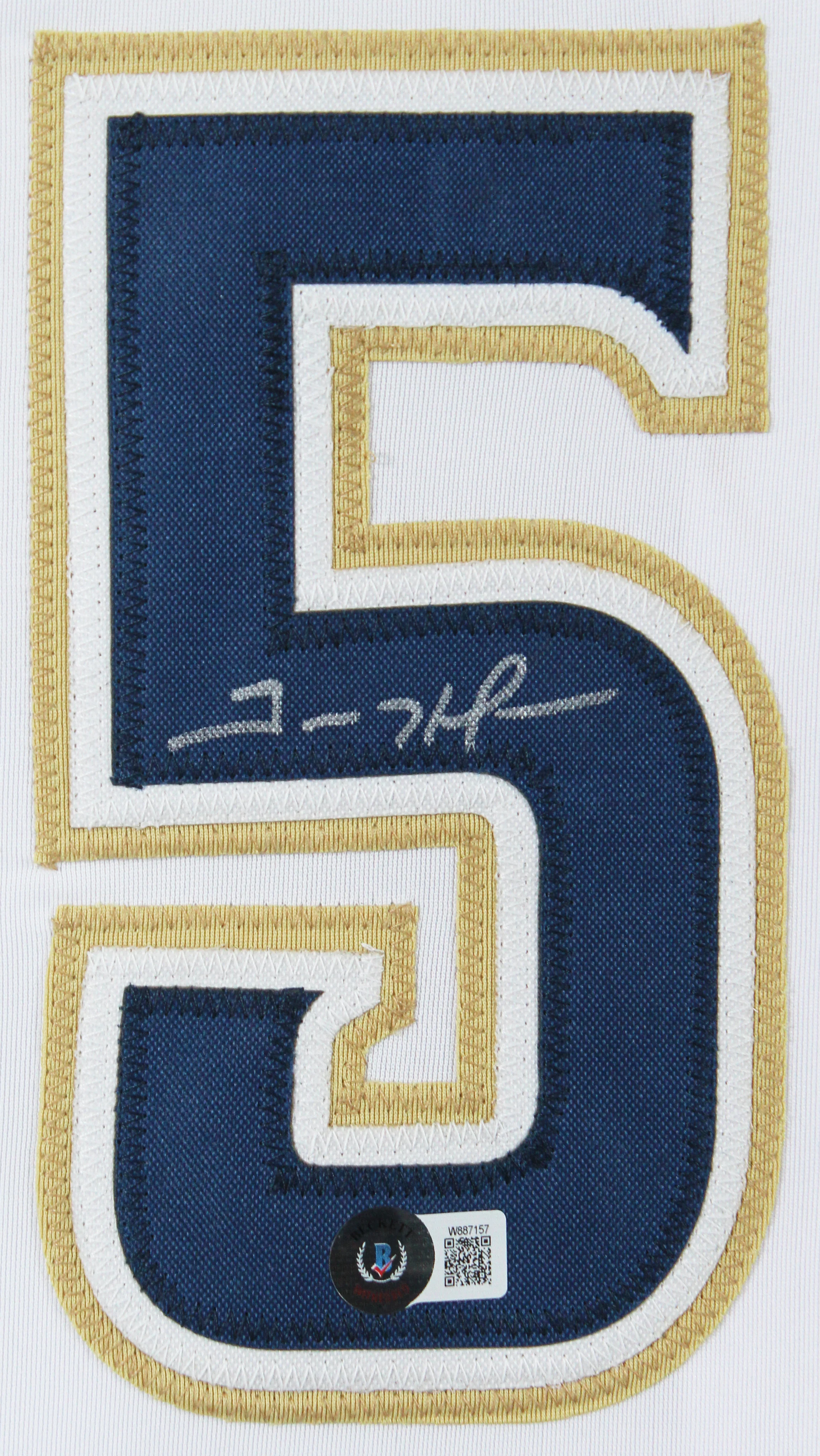 Trevor Hoffman Authentic Signed White Pro Style Framed Jersey BAS Witnessed - Image 3