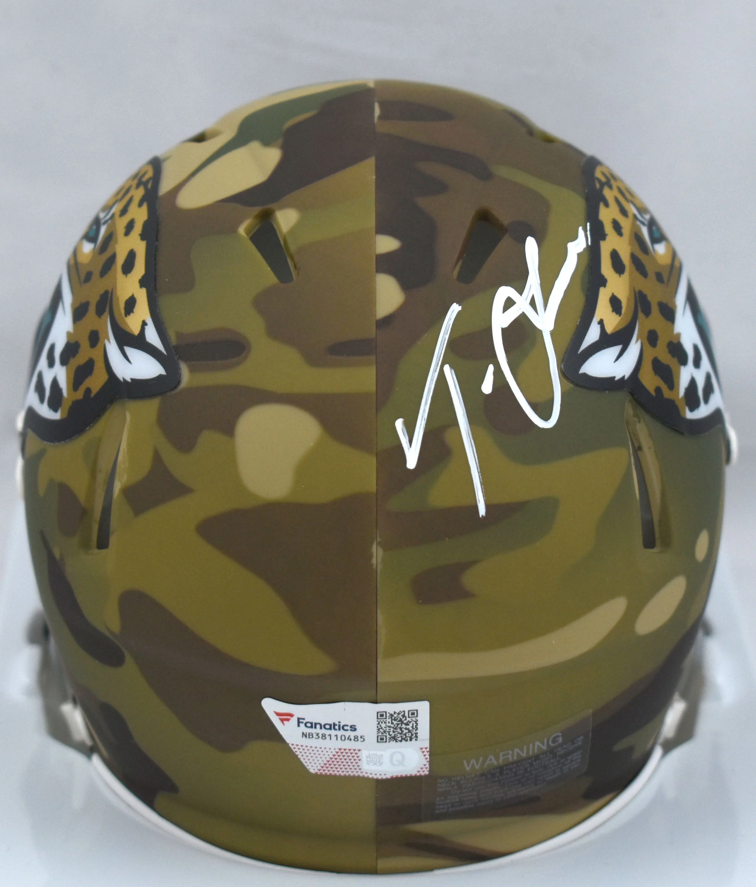 Trevor Lawrence Autographed Jacksonville Jaguars Camo Speed Mini Helmet-Fanatics - Image 3