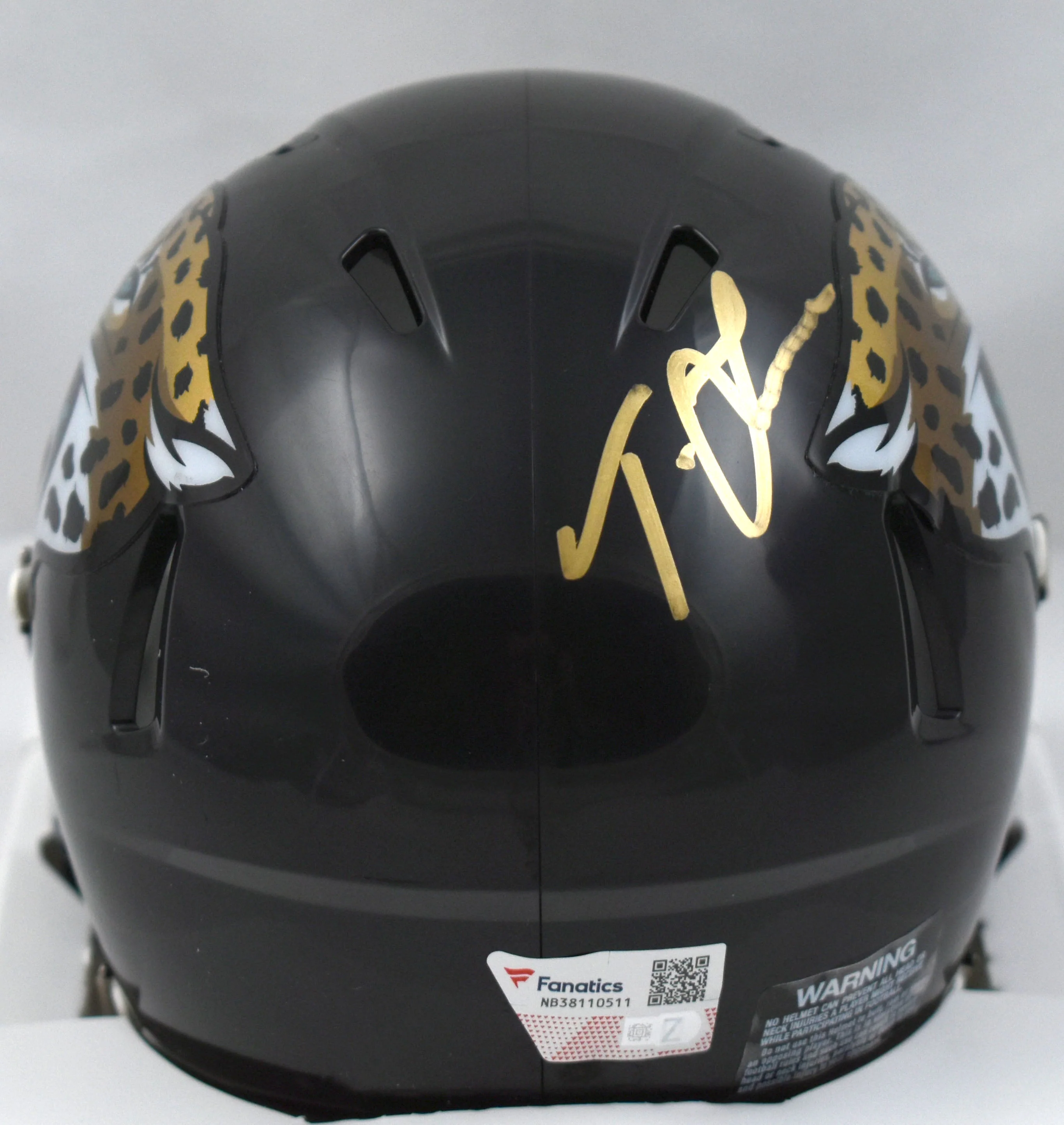 Trevor Lawrence Autographed Jacksonville Jaguars Speed Mini Helmet- Fanatics - Image 3