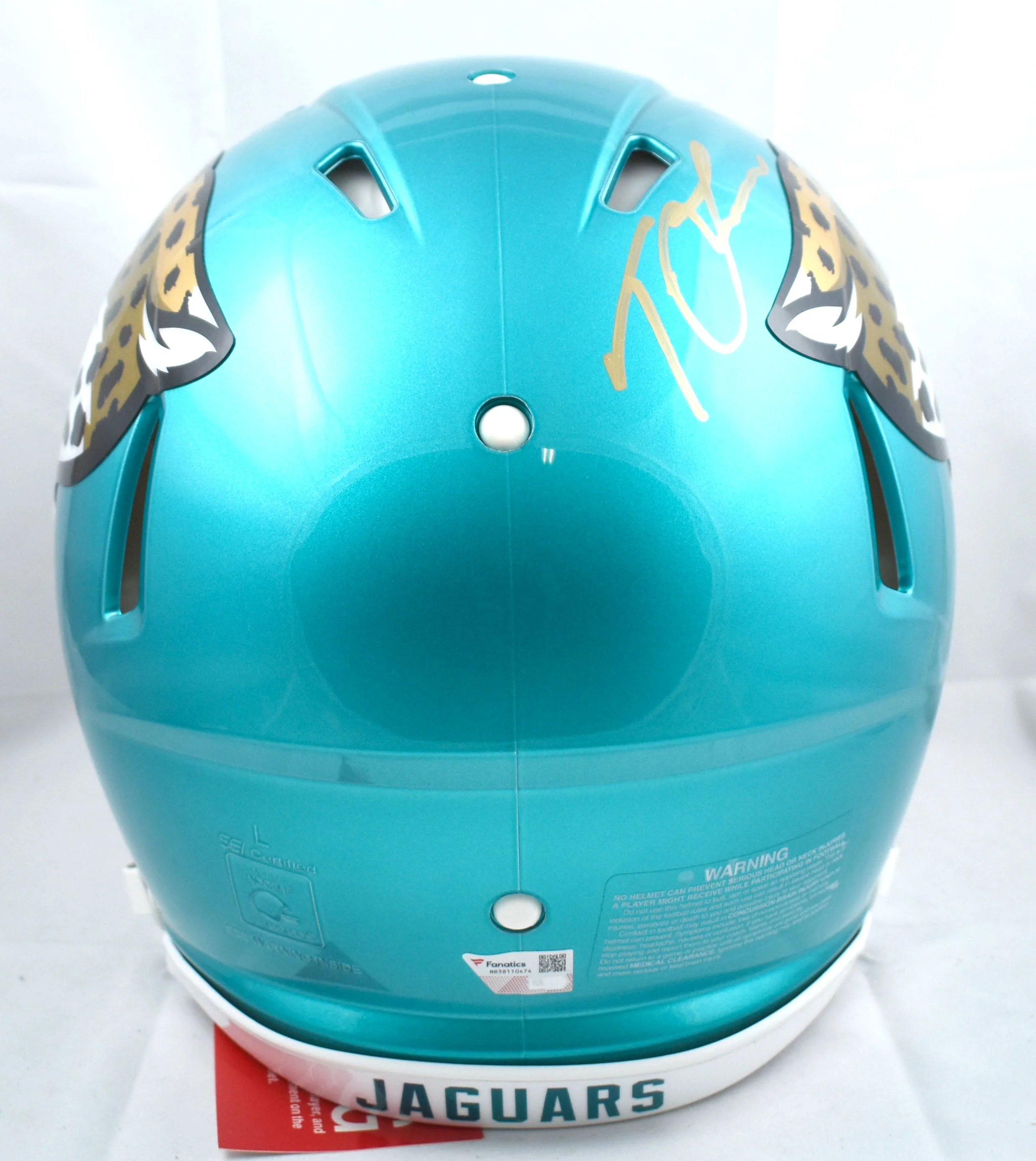 Trevor Lawrence Autographed Jaguars F/S Flash Speed Authentic Helmet- Fanatics - Image 4