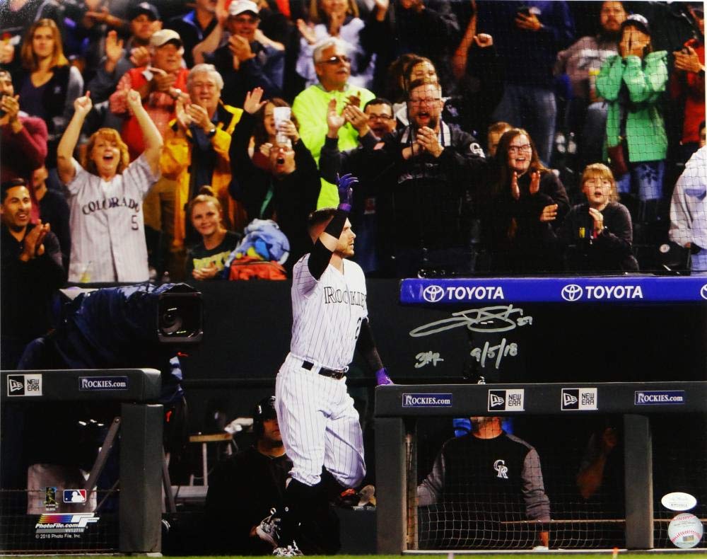 Trevor Story Signed Rockies 16x20 Wave to Crowd PF Photo W/ HR Insc- JSA W Auth - Image 4
