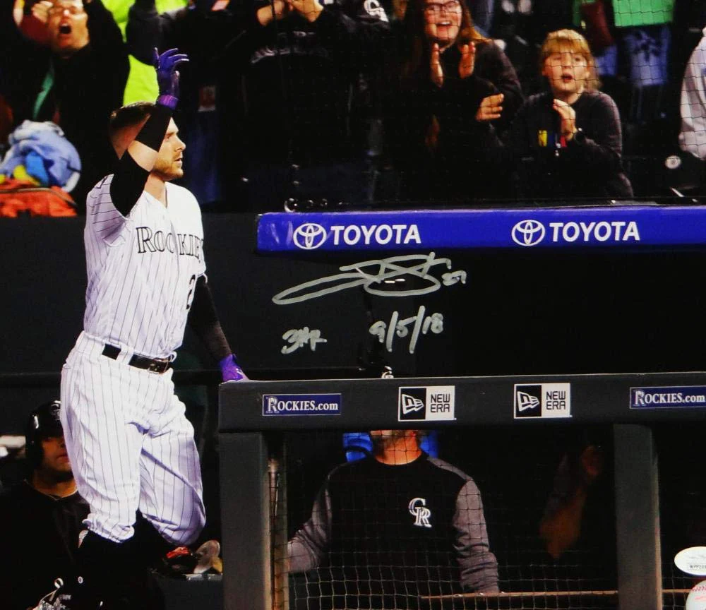 Trevor Story Signed Rockies 16x20 Wave to Crowd PF Photo W/ HR Insc- JSA W Auth - Image 5
