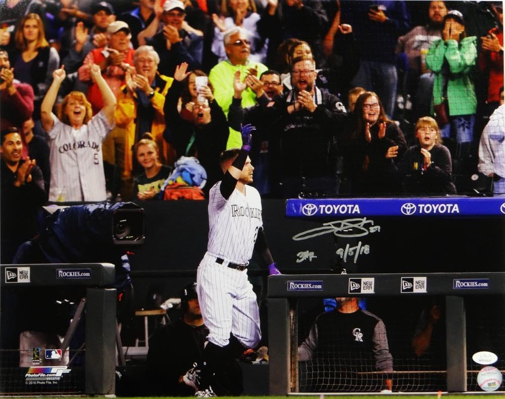 Trevor Story Signed Rockies 16x20 Wave to Crowd PF Photo W/ HR Insc- JSA W Auth - Image 7