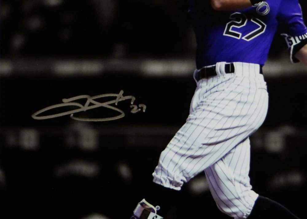 Trevor Story Autographed Colorado Rockies 8x10 Swinging PF Photo- JSA W Auth - Image 5