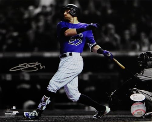 Trevor Story Autographed Colorado Rockies 8x10 Swinging PF Photo- JSA W Auth - Image 6