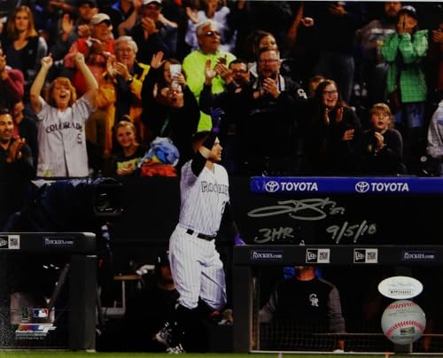 Trevor Story Signed Rockies 8x10 Wave to Crowd PF Photo W/ HR Insc- JSA W Auth - Image 6