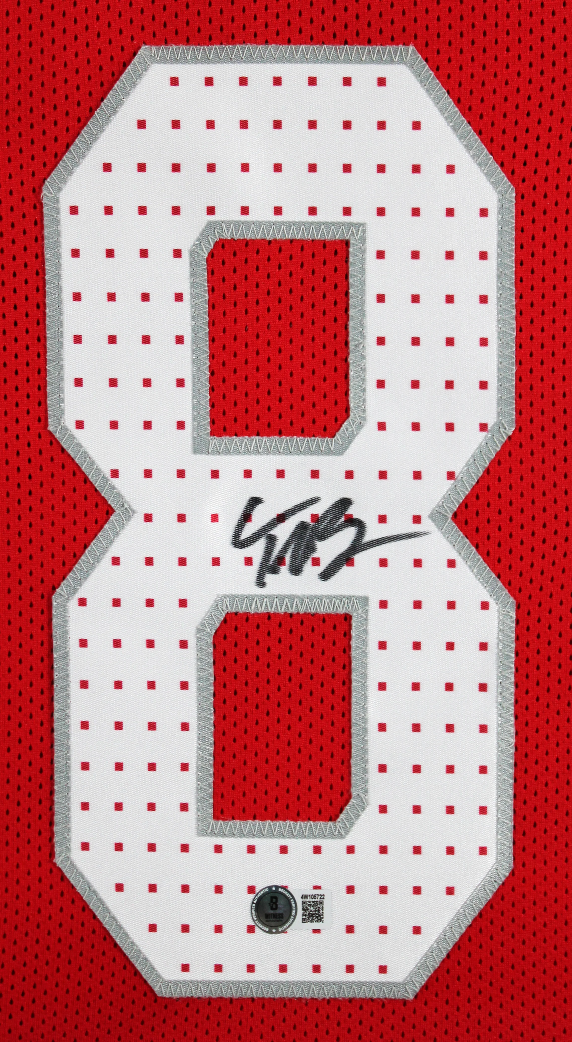Trey McBride Authentic Signed Red Pro Style Framed Jersey BAS Witnessed - Image 3