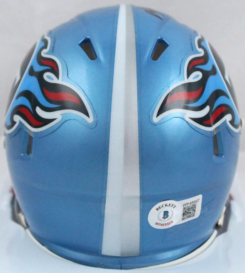 Treylon Burks Signed Tennessee Titans Flash Speed Mini Helmet-Beckett W Hologram - Image 3