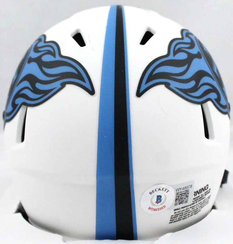 Treylon Burks Signed Tennessee Titans Lunar Speed Mini Helmet-Beckett W Hologram - Image 3