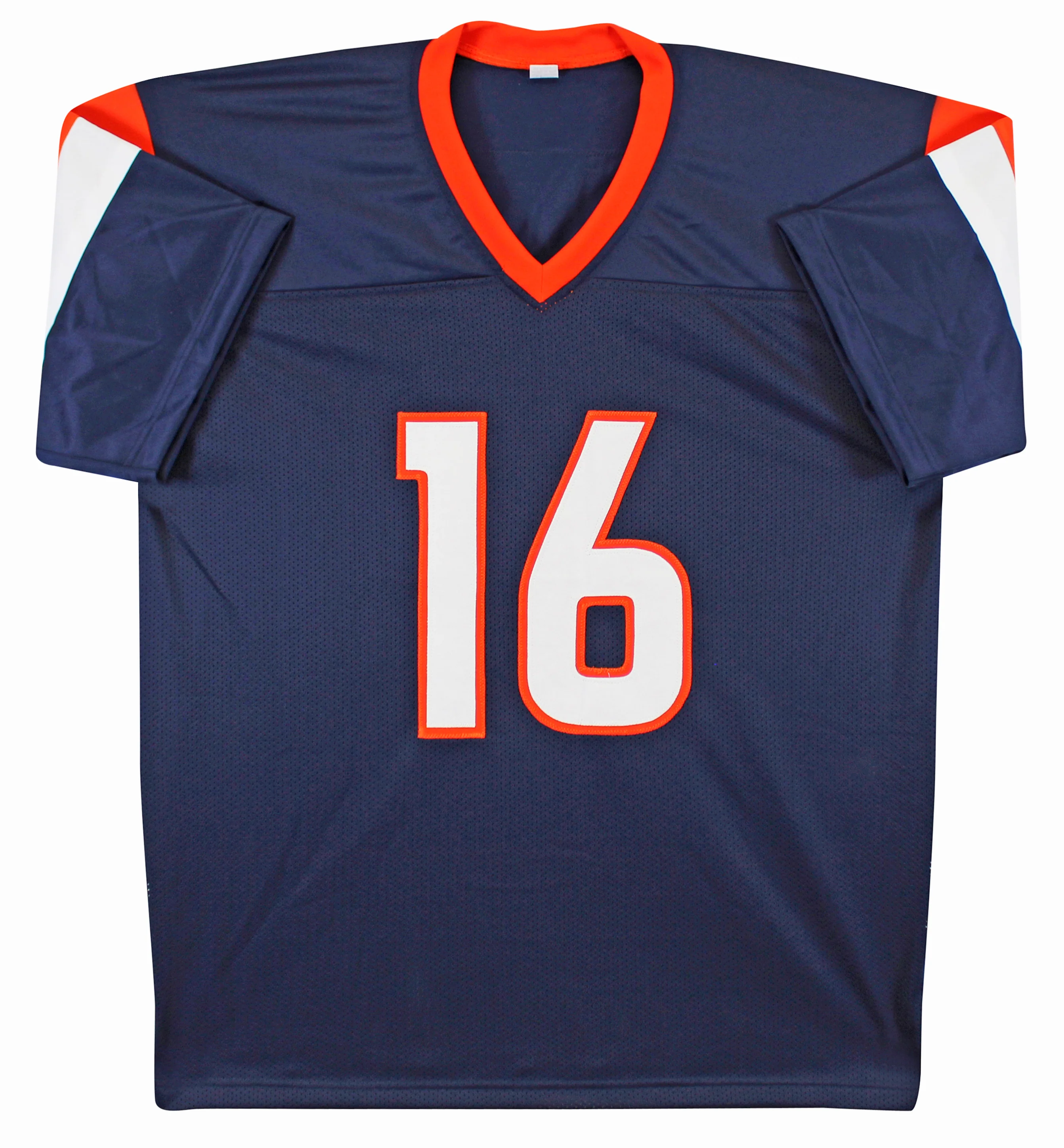 Troy Franklin Authentic Signed Navy Pro Style Jersey Autographed BAS Witnessed - Image 4