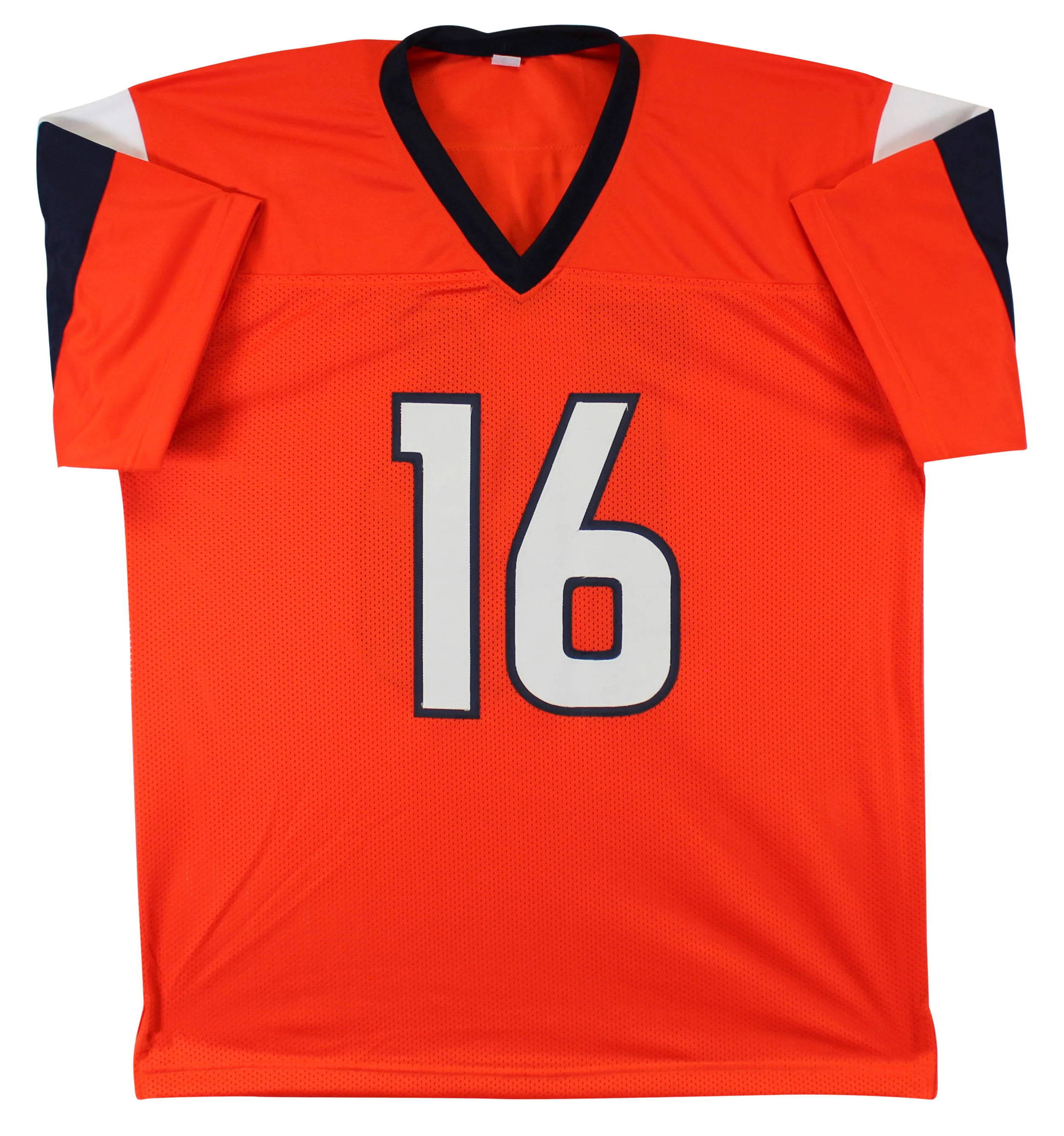 Troy Franklin Authentic Signed Orange Pro Style Jersey Autographed BAS Witnessed - Image 4