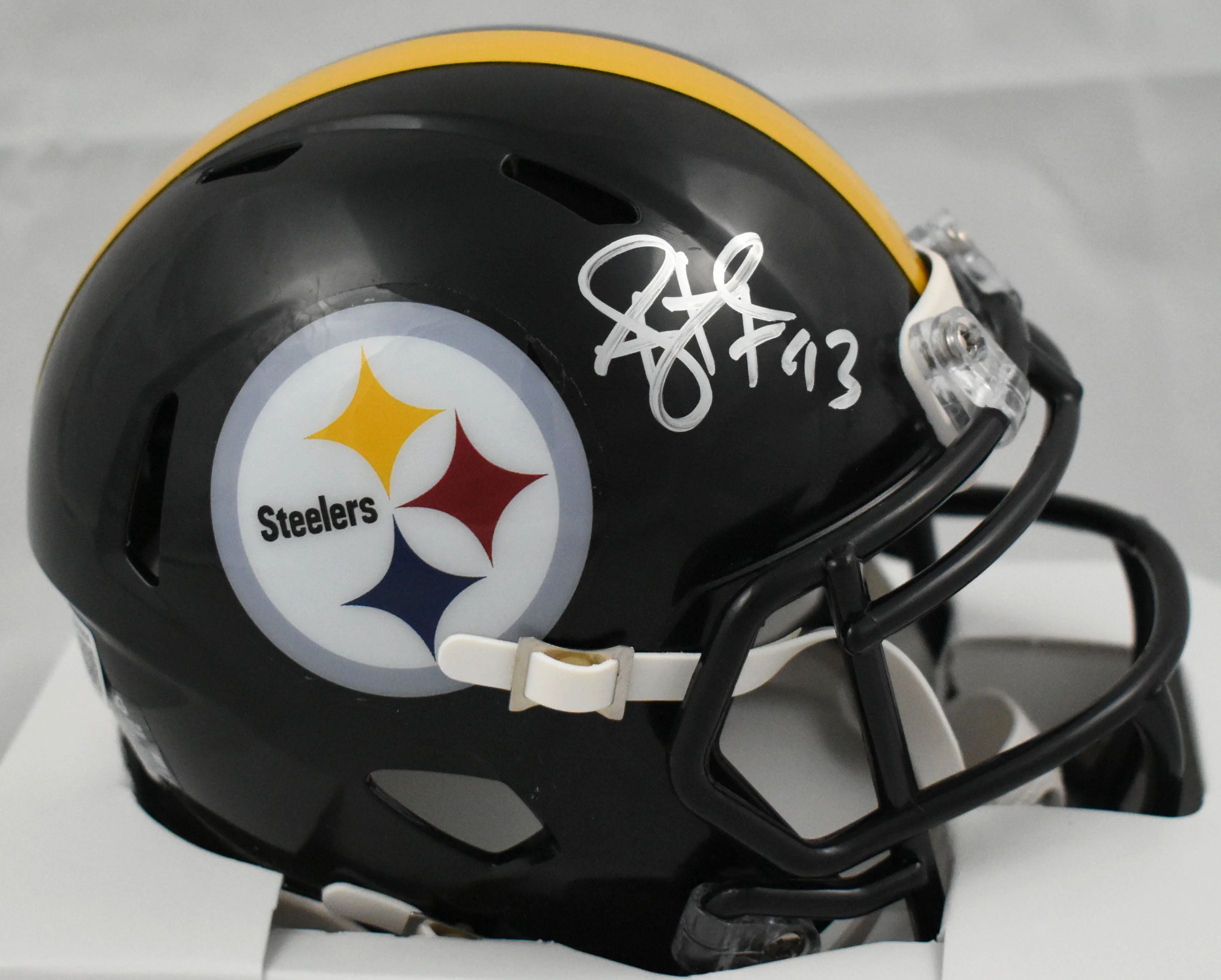 Troy Polamalu Autographed Pittsburgh Steelers Speed Mini Helmet - Beckett Holo