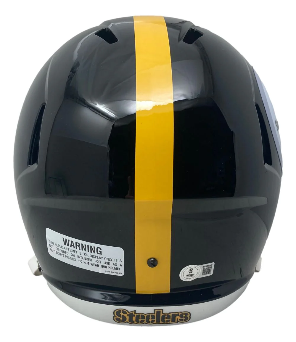 Troy Polamalu Signed Pittsburgh Steelers Full Size Speed Replica Helmet BAS ITP - Image 3