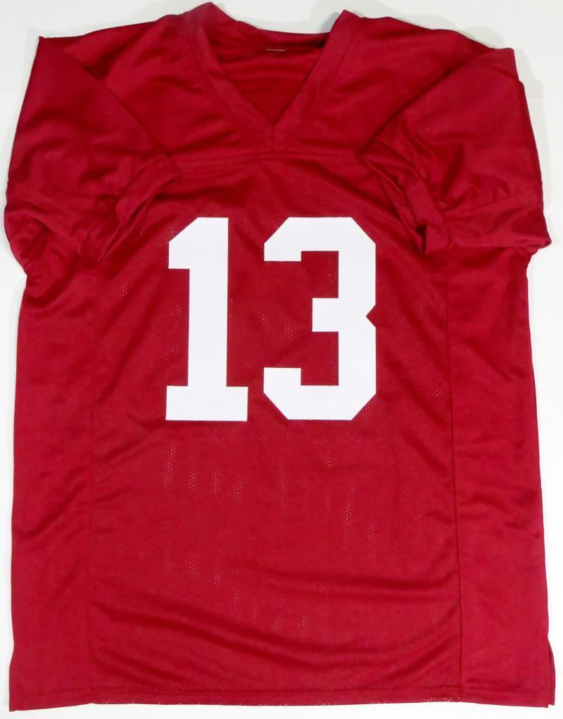 Tua Tagovailoa Signed Red College Style Jersey w/ Natl Champs- Beckett W Auth *1 - Image 3