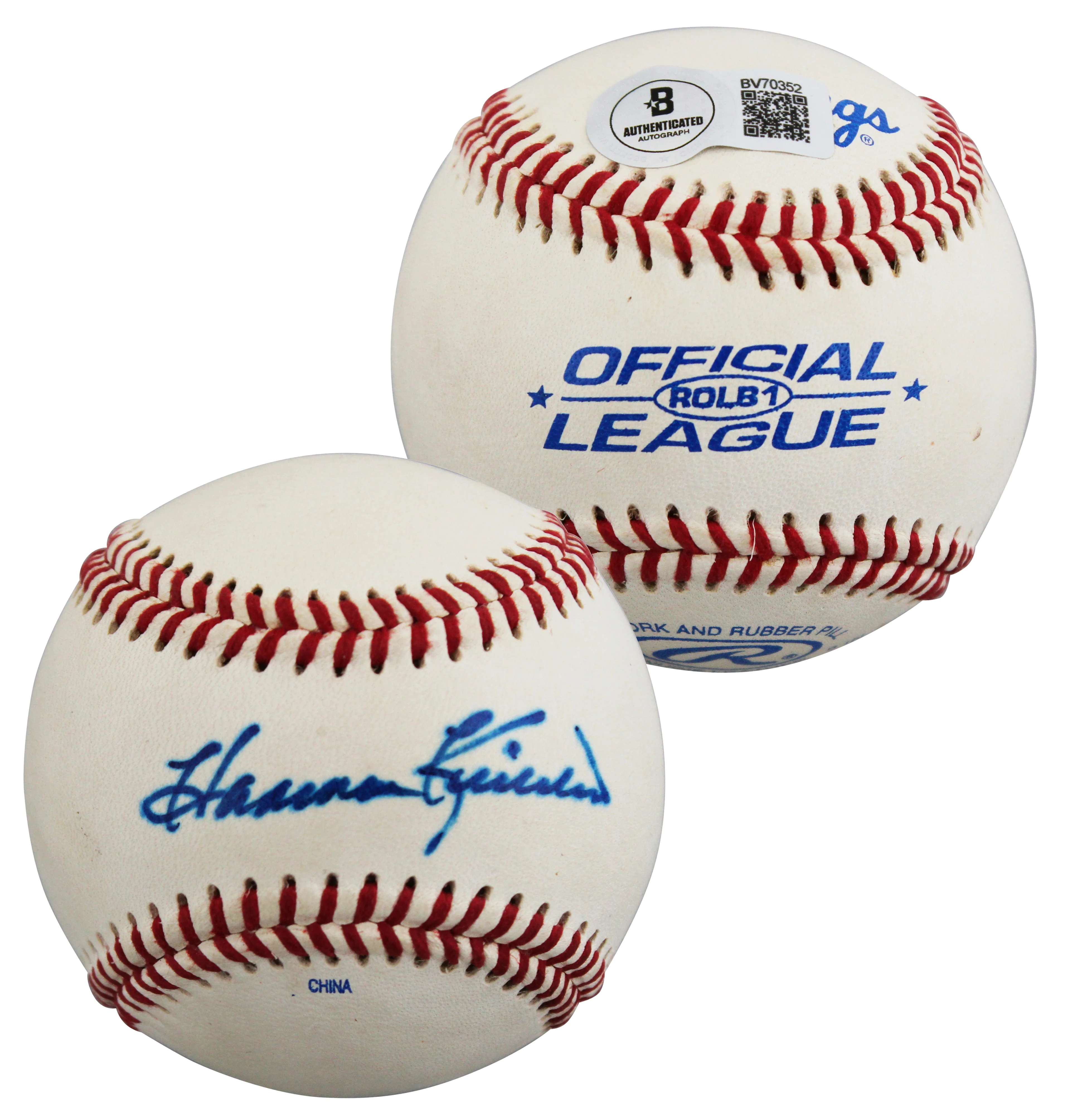 Twins Harmon Killebrew Signed Rawlings Official League Baseball BAS #BV70352