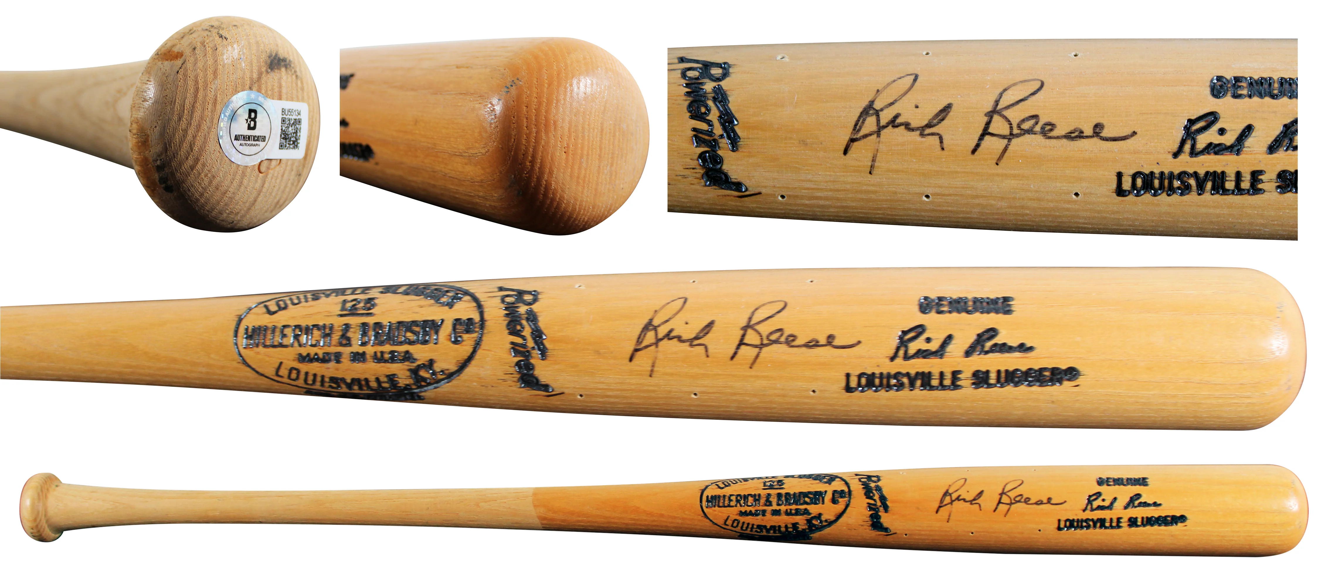 Twins Rich Reese Signed H&B Louisville Slugger Player Model Bat BAS #BU55134 - Image 2