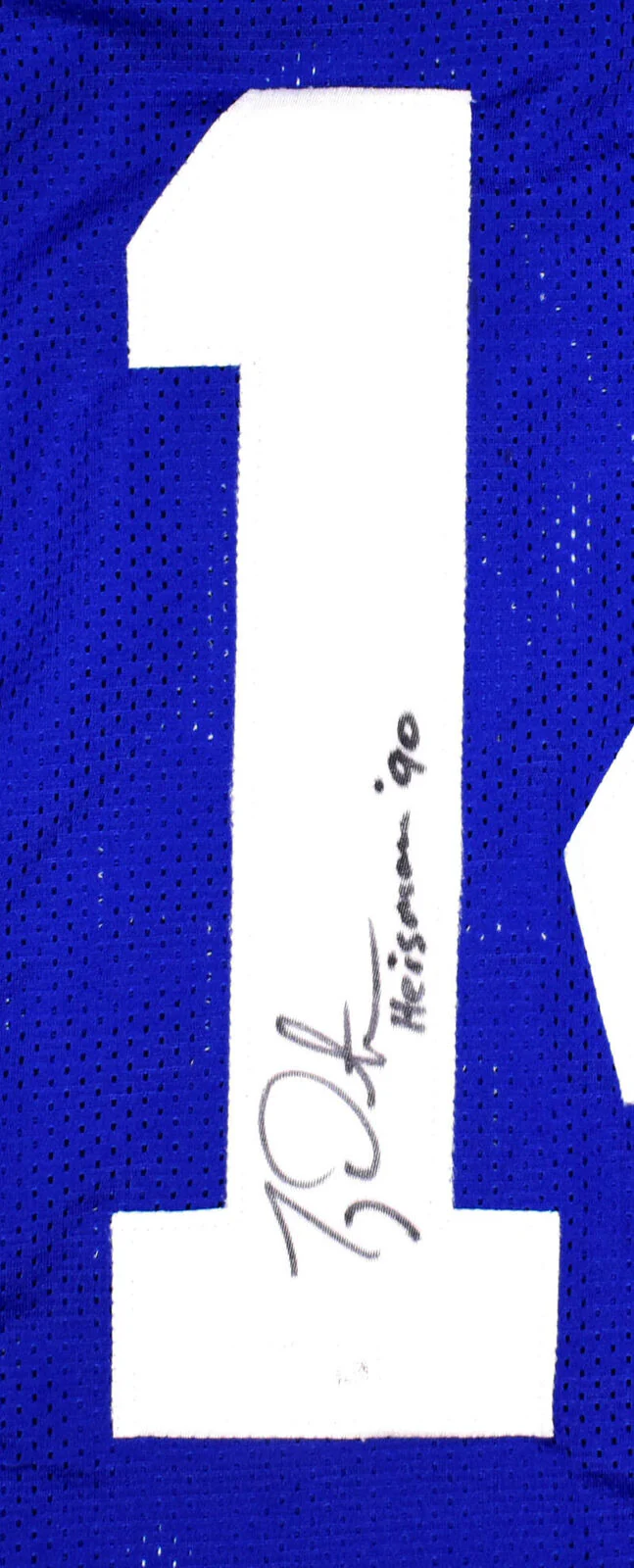 Ty Detmer Autographed Blue College Style Jersey w/Heisman- Beckett Hologram *BlK - Image 2