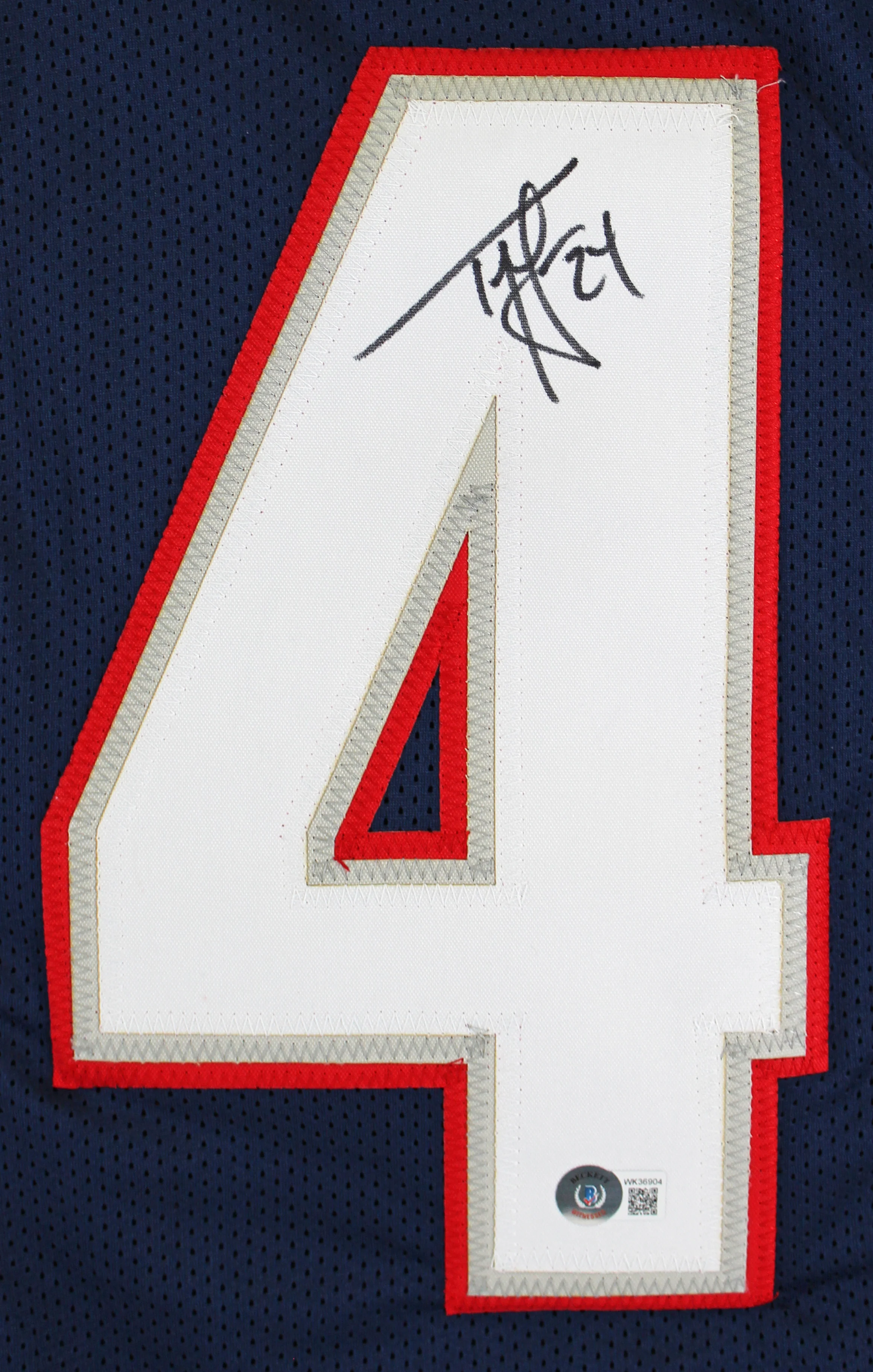 Ty Law Authentic Signed Navy Blue Pro Style Jersey Autographed BAS Witnessed - Image 3