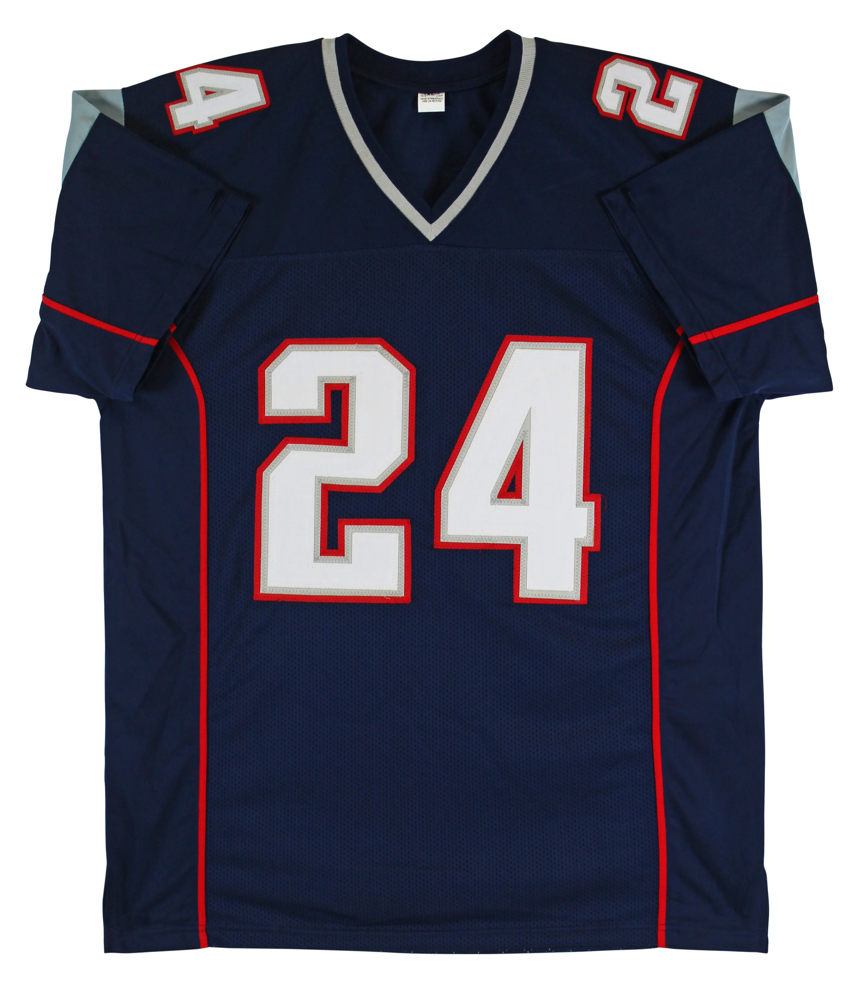 Ty Law Authentic Signed Navy Blue Pro Style Jersey Autographed BAS Witnessed - Image 4