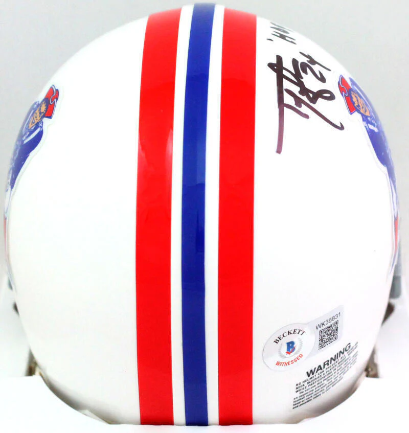 Ty Law Autographed New England Patriots 65-81 TB Mini Helmet HOF- Beckett W *Blk - Image 3