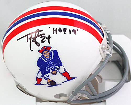 Ty Law Autographed New England Patriots 65-81 TB Mini Helmet HOF- Beckett W *Blk - Image 4