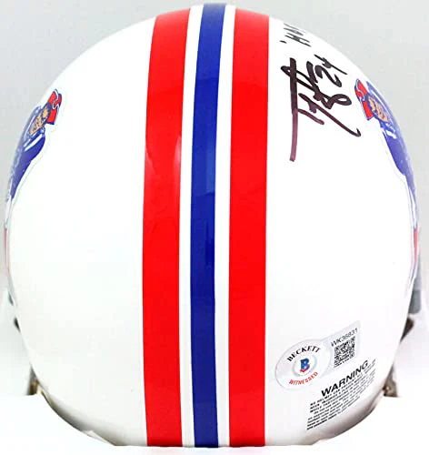 Ty Law Autographed New England Patriots 65-81 TB Mini Helmet HOF- Beckett W *Blk - Image 7